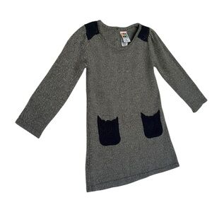 Heathtex 3T Sweater Toddler Dress Crochet Front Pockets MIDI Warm Comfortable